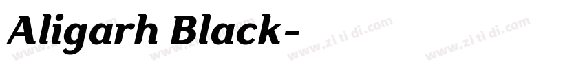 Aligarh Black字体转换